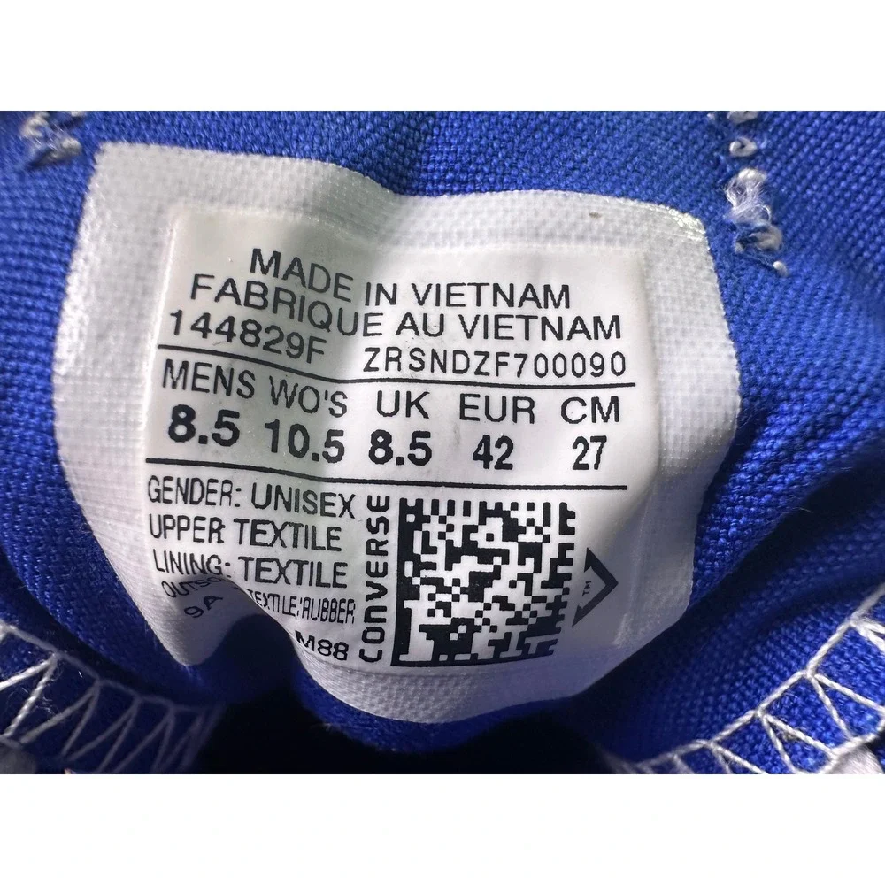 Converse Chuck Taylor All Star Stars and Stripes Patriotic Low Top M 8.5 W 10.5 - Picture 4 of 16